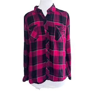 Torrid Red and Black Flannel Shirt  Long Sleeve Women's 00 L
